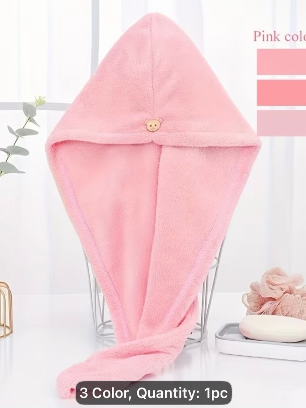 4pc Women Quick-Dry Hair Towel Wrap